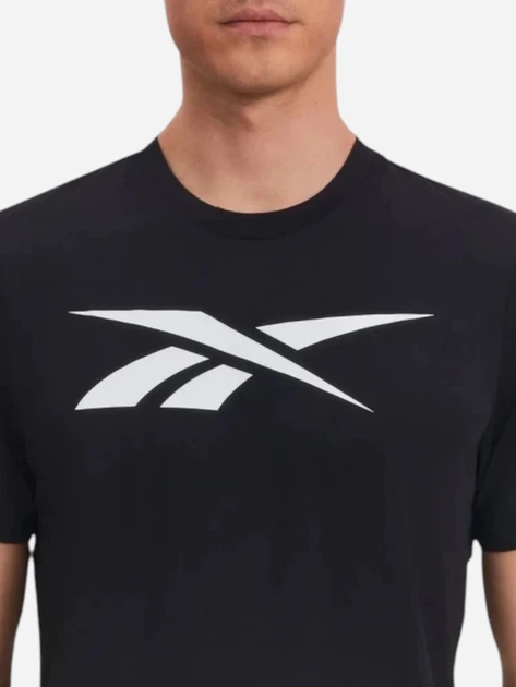 Футболка спортивна довга чоловіча Reebok Jimmy Vector Standar 100242102 XL Чорна (1200175851356) - зображення 4