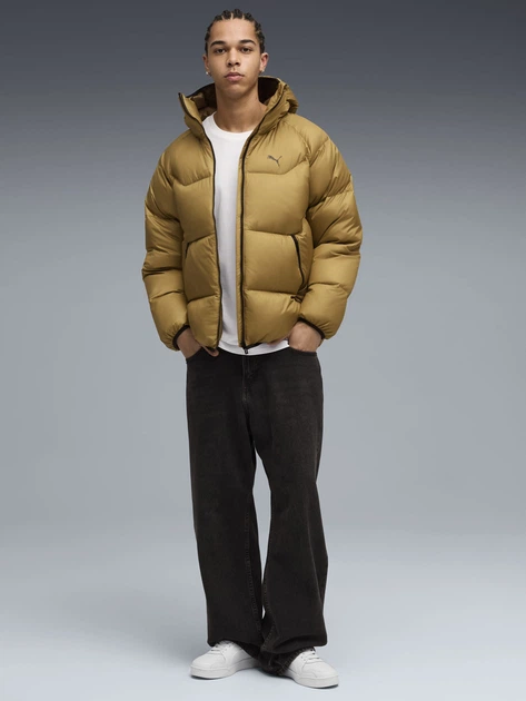 Kurtka puchowa męska Puma Hooded Down Puffer Jacket 68838269 2XL Musztardowa (4069157595230) - obraz 3