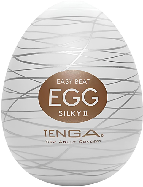 Мастурбатор-яйце Tenga Egg Silky II з рельєфом у вигляді павутини (ROZ6501103838) - зображення 1