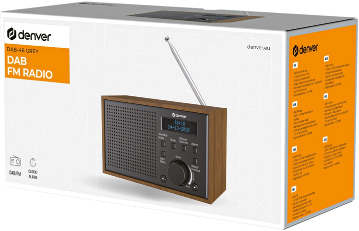 Odbiornik radiowy Denver DAB-46DGR Dark Grey (5706751042843) - obraz 7