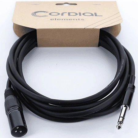 Мікрофонний кабель Cordial EM 3 MV 2×0.22 мм², 3 м, чорний - изображение 3