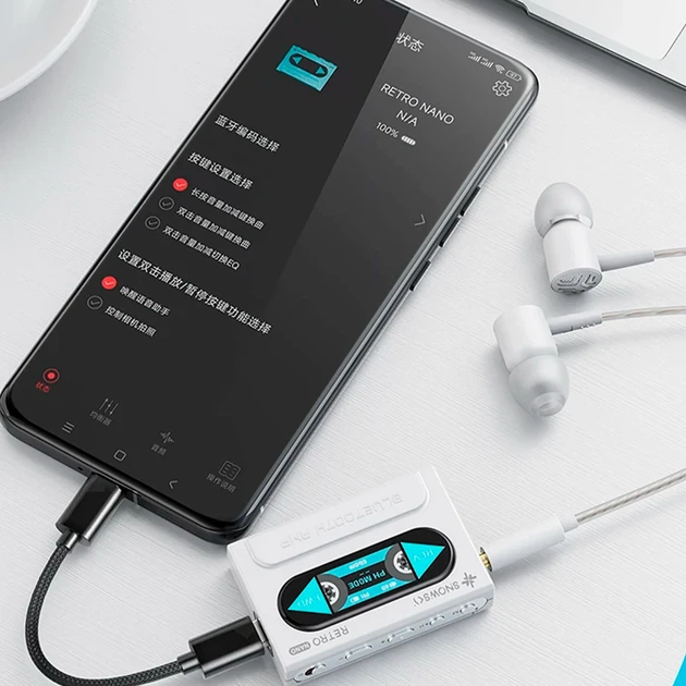 Bluetooth ЦАП із підсилювачем для навушників FiiO Snowsky Retro Nano White - зображення 4