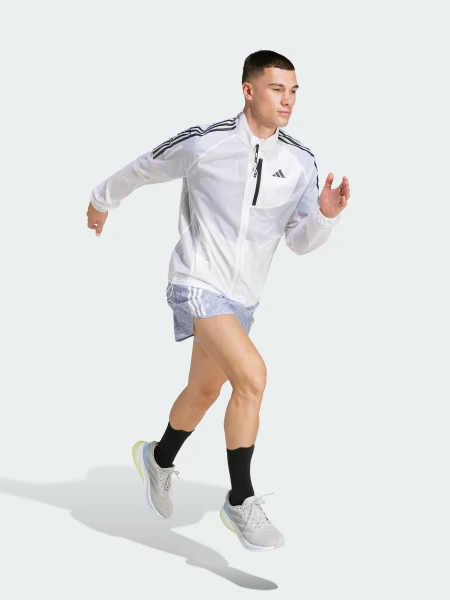 Спортивная ветровка мужская Adidas Running JD7760 XL Белая (4067901994216) - изображение 3