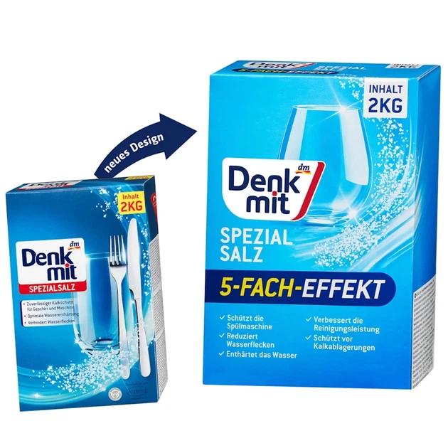 Спеціальна сіль для посудомийної машини Denkmit, 2 кг - Фото 4 Спеціальна сіль для посудомийної машини Denkmit, 2 кг - зображення 4