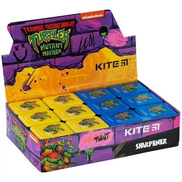 Точилка з контейнером прямокутна Kite Ninja Turtles NT24-116 - Фото 2 Точилка з контейнером прямокутна Kite Ninja Turtles NT24-116 - изображение 2