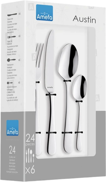 Zestaw sztućców Amefa Austin 24 szt (8711155459316) - obraz 2