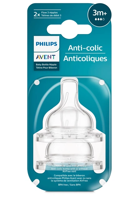 Smoczek do butelki Philips AVENT Anti-colic Flow 3 3m+ 2 szt SCY763/02 (8710103996774) - obraz 11
