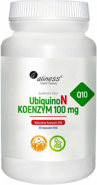 Suplement diety Aliness UbiquinoN Koenzym 100 mg 100 kapsułek (5903242580161) - obraz 1