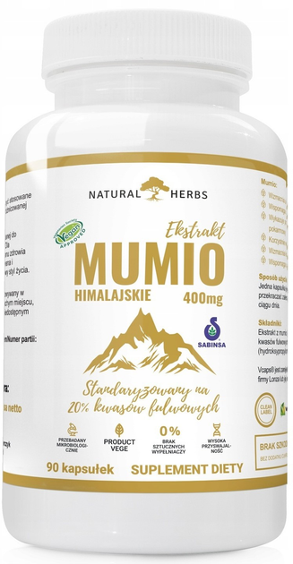 Suplement diety Alto Pharma Mumio Himalajskie Extract 400 mg 90 kapsułek (5905370180206) - obraz 1