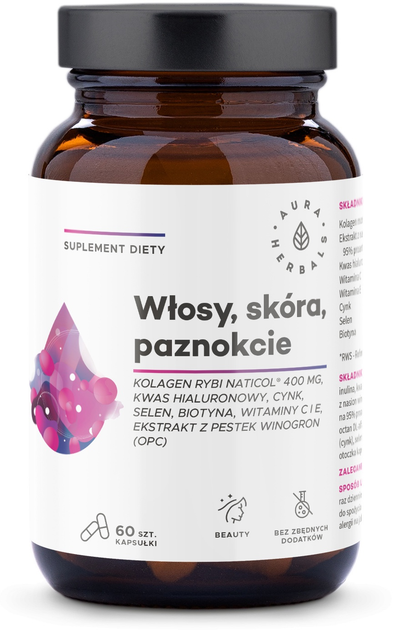 Харчова добавка Aura Herbals Колаген Рибний NatiCol 60 капсул (5902479614083) - зображення 1