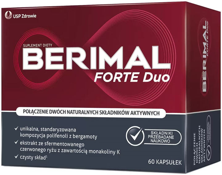 Suplement diety USP Zdrowie Berimal Forte Duo 60 kapsułek (5904569250690) - obraz 1