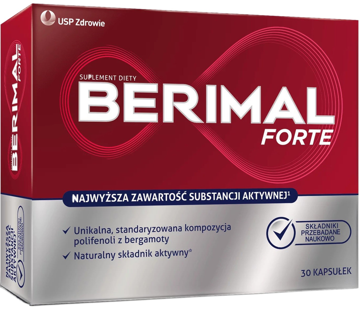 Харчова добавка USP Zdrowie Berimal Forte 30 капсул (5907377138754) - зображення 1