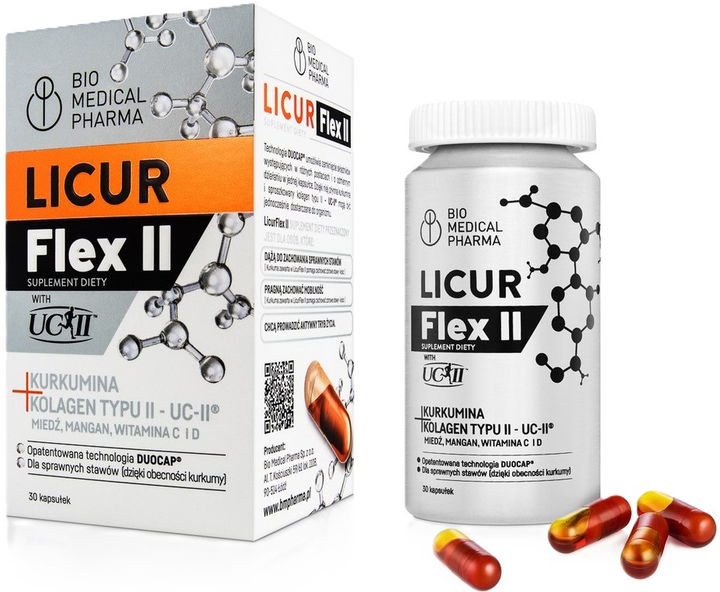 Харчова добавка Bio Medical Pharma Licur Flex II 30 капсул (5905669622349) - зображення 1
