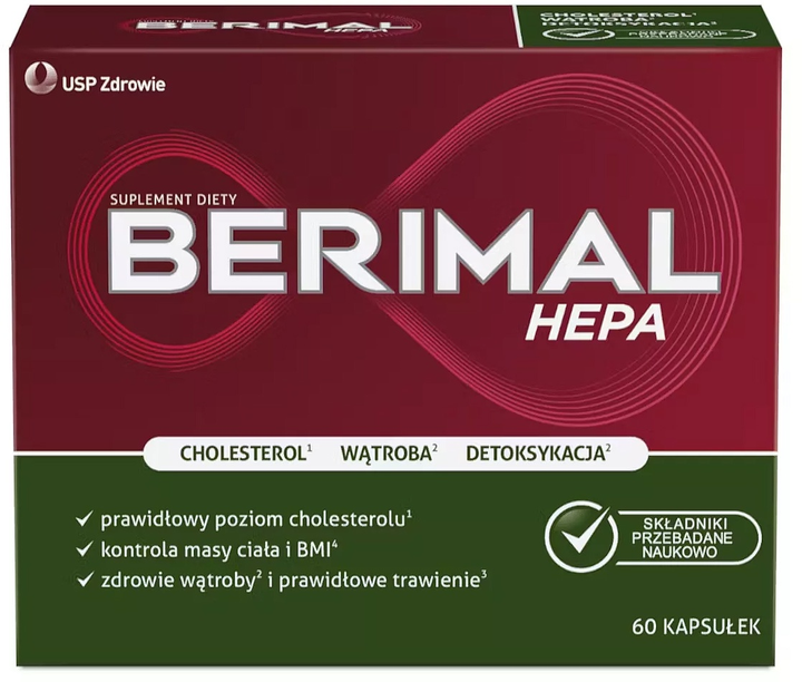 Suplement diety USP Zdrowie Berimal Hepa 60 kapsułek (5904569250096) - obraz 1