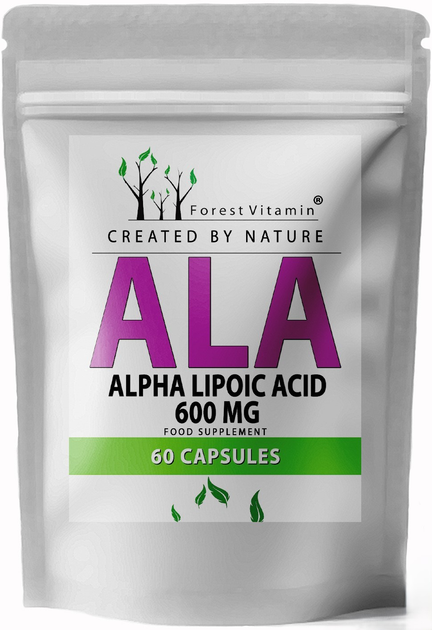 Харчова добавка Forest Vitamin Альфа-ліпоєва кислота 600 мг 60 капсул (5904890311145) - зображення 1
