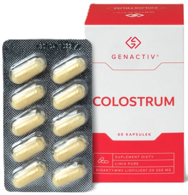 Харчова добавка Genactiv Colostrum 60 капсул (5907546536046) - зображення 1