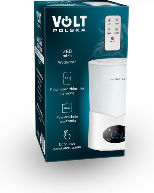 Nawilżacz powietrza Volt Polska BREEZE COMFORT 1.2 l (5904100450343) - obraz 3