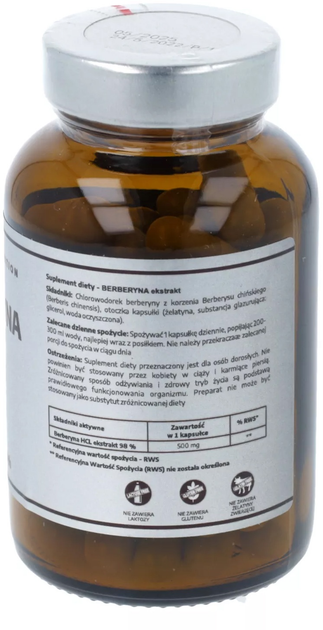 Suplement diety MedFuture Pureline Nutrition Berberyna Ekstrakt 500 mg 60 kapsułek (5907589311594) - obraz 2