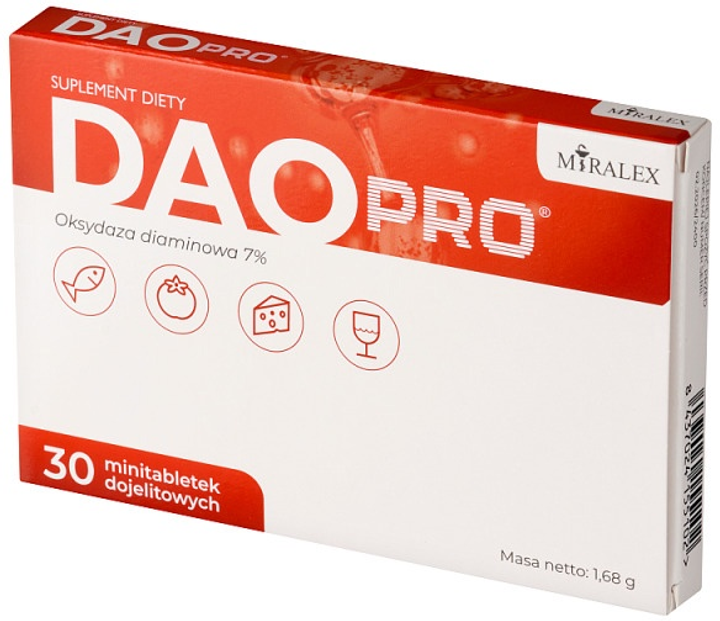 Харчова добавка Miralex DaoPro 30 пігулок (8437024155102) - зображення 1