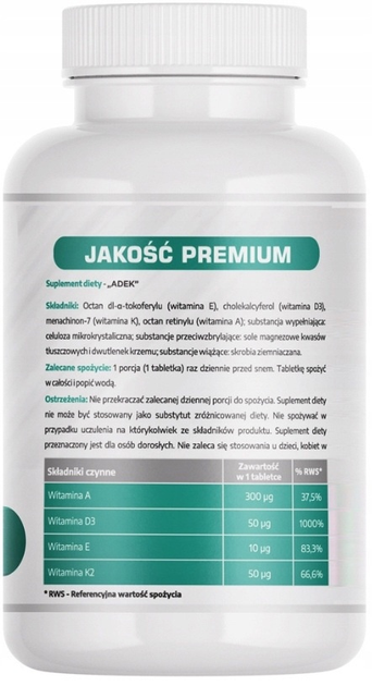 Харчова добавка MedFuture ADEK Комплекс вітамінів 120 пігулок (5907589311488) - зображення 3