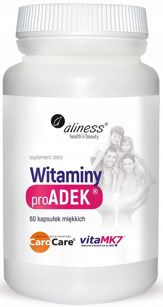 Харчова добавка Aliness Вітаміни ProADEK 60 капсул (5903242580468) - зображення 1