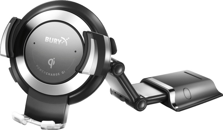 Автомобільний тримач для телефону з бездротовою зарядкою Bury PowerCharge Qi 5W (4023032187521) - зображення 1
