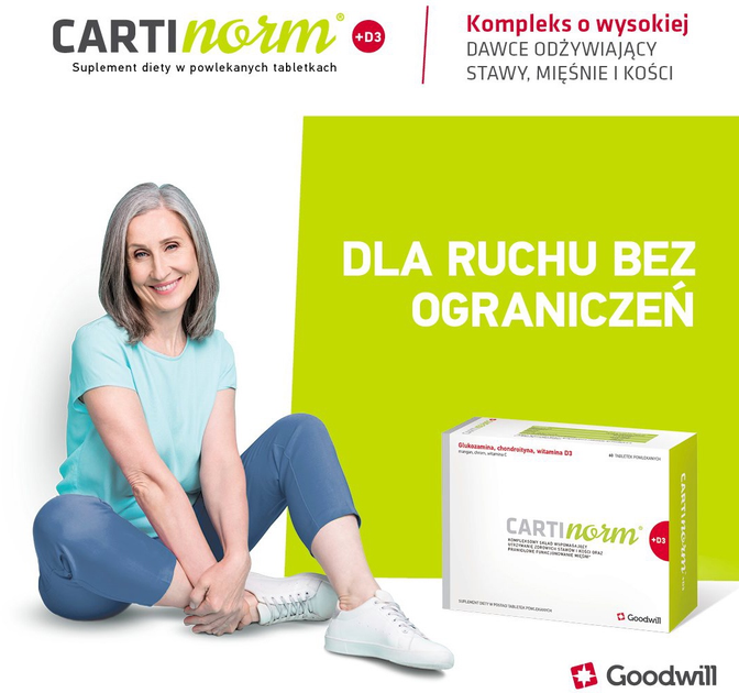 Suplement diety Goodwill Cartinorm + D3 60 tabletek (5999881268423) - obraz 2