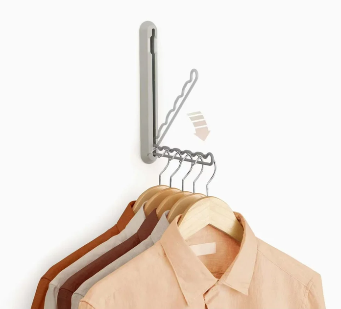 Вішалка настінна для одягу Stacking clothes rack AND1296 складна - Фото 1 Вішалка настінна для одягу Stacking clothes rack AND1296 складна - зображення 1