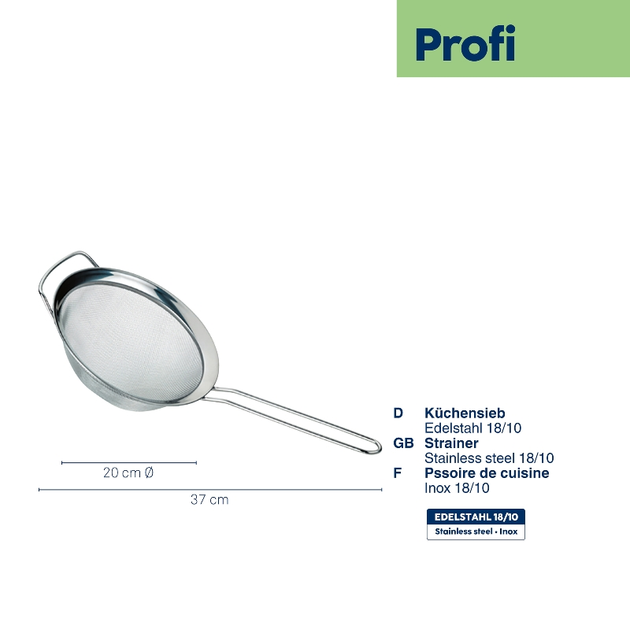 Sitko kuchenne Kela Profi stalowe (19058) 20 cm (4025457190582) - obraz 3