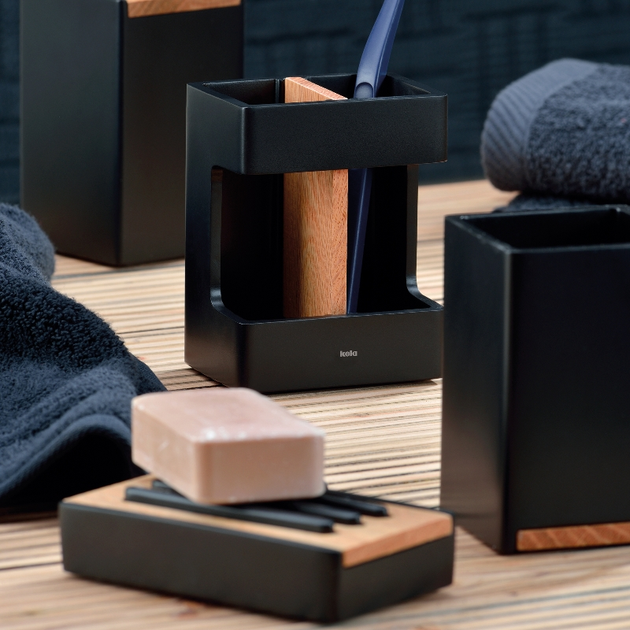 Kubek toaletowy Kela Cube czarny (23687) (4025457236877) - obraz 6
