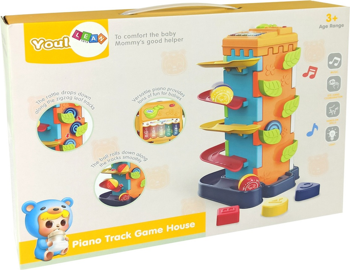 Sorter z pianinkiem LEAN Toys Zjeżdżalnia piłeczek 9428 (5904204754491) - obraz 1