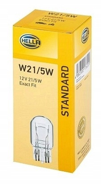 Zestaw żarówek samochodowych Hella Standard W21/5W 12 V 10 szt (8GD008893002) - obraz 1