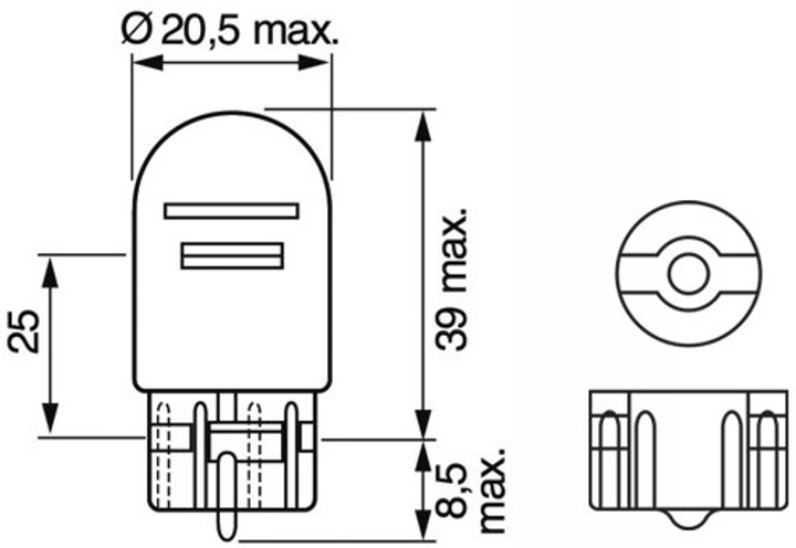 Zestaw żarówek samochodowych Bosch Pure Light 21/5W 12 V 10 szt (1987302252) - obraz 6