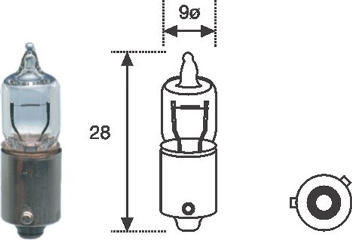 Zestaw żarówek samochodowych Magneti Marelli Standard H6W 12 V 10 szt (8001063053004) - obraz 2