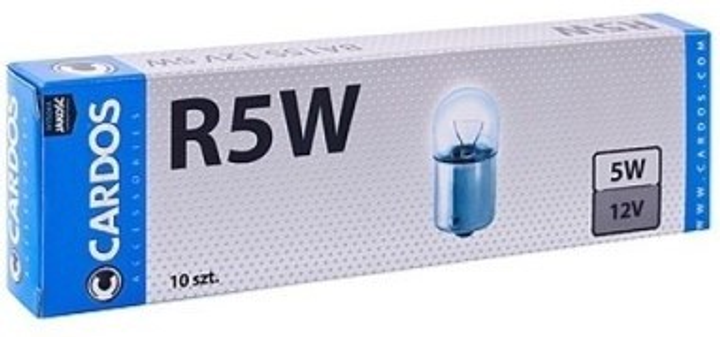Zestaw żarówek samochodowych Cardos Accessories R5 W 12 V 10 szt (K2 AOR5) - obraz 1