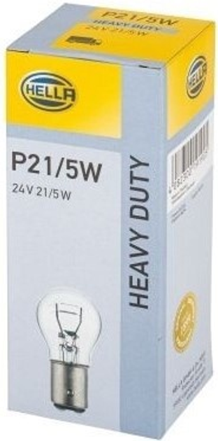 Набір автомобільних лампочок Hella Heavy Duty P21/5W 24 В 10 шт (8GD002078241) - зображення 1