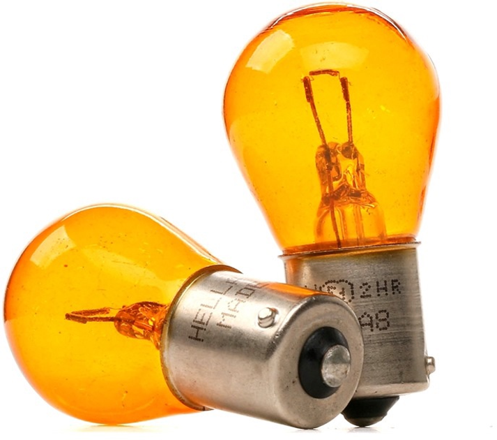 Набір автомобільних лампочок Hella Standard PY21W 12 В Помаранчева 10 шт (8GA006841123) - зображення 2