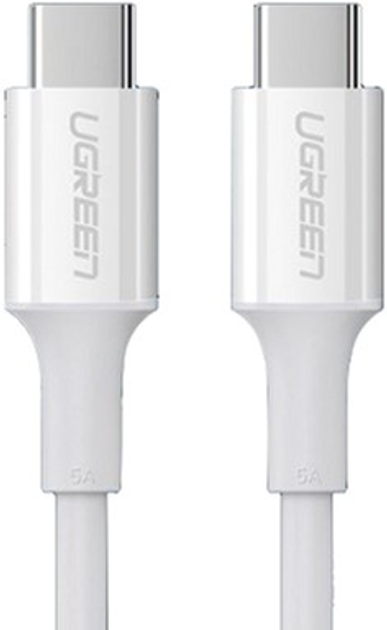 Kabel Ugreen US300 Charging Cable USB Type-C to USB Type-C 5A 1 m White (6957303865512) - obraz 1
