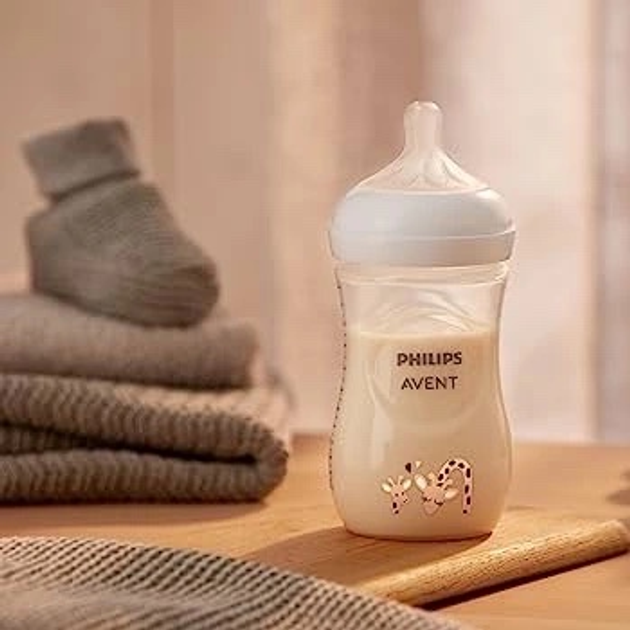 Пляшечка для годування Philips AVENT Natural Response  260 мл 1м+ Жирафа SCY903/66 (8710103989691) - зображення 9
