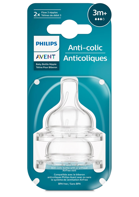 Smoczek do butelki Philips AVENT Anti-colic Flow 3 3m+ 2 szt SCY763/02 (8710103996774) - obraz 11