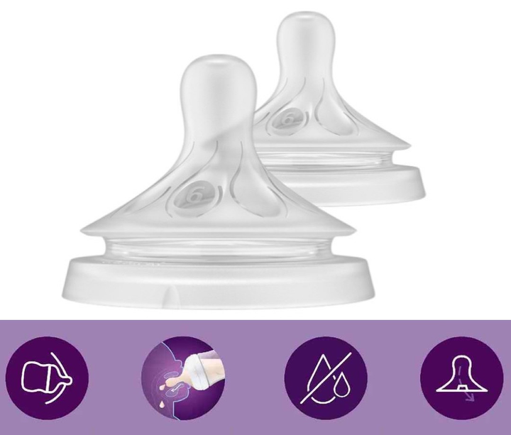 Соска Philips AVENT Natural Response Flow 1 0м+ 2 шт SCY961/02 (8710103985075) - зображення 3
