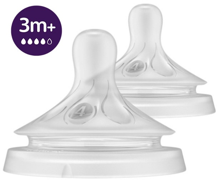 Smoczek do butelki Philips AVENT Natural Response Flow 4 3m+ 2 szt SCY964/02 (8710103985136) - obraz 2