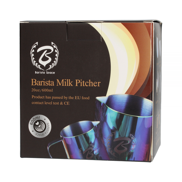 Глечик для молока Barista Space Sandy Rainbow з нержавіючої сталі 600 мл (9331543731283) - зображення 3