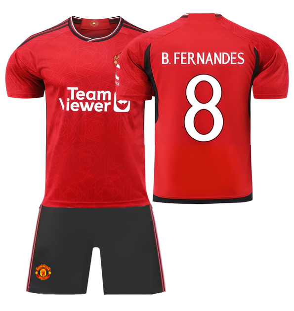 Форма футбольная детская B.Fernandes (Б.Фернандиш) 8 Manchester United (Манчестер Юнайтед), сезон 24/25, 22 размер, рост 125-130 см, красно-черная - Фото 1 Форма футбольная детская B.Fernandes (Б.Фернандиш) 8 Manchester United (Манчестер Юнайтед), сезон 24/25, 22 размер, рост 125-130 см, красно-черная - изображение 1