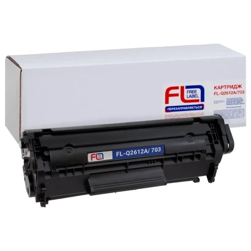 Картридж HP 12A (Q2612A), Black, Free Label (FL-Q2612A/703) - Фото 1 Картридж HP 12A (Q2612A), Black, Free Label (FL-Q2612A/703) - зображення 1