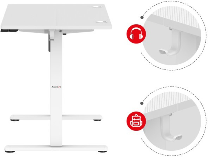 Biurko gamingowe Huzaro Hero 7.9 White - obraz 13