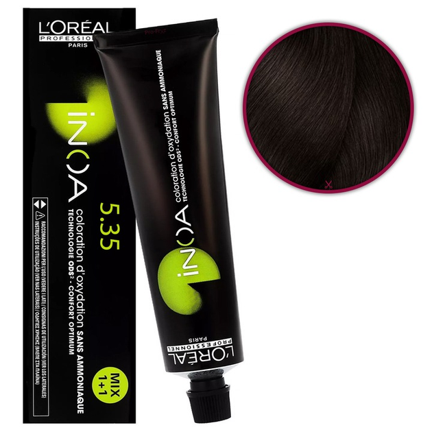 Farba do włosów L’Oreal Professionnel Paris Inoa bez amoniaku 5.35 60 g (3474637129323/3474637129309) - obraz 1