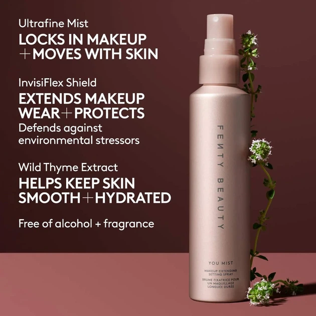 Спрей для фиксации макияжа увлажняющий Fenty Beauty by Rihanna You Mist Makeup-Extending Setting Spray 100 мл - изображение 3