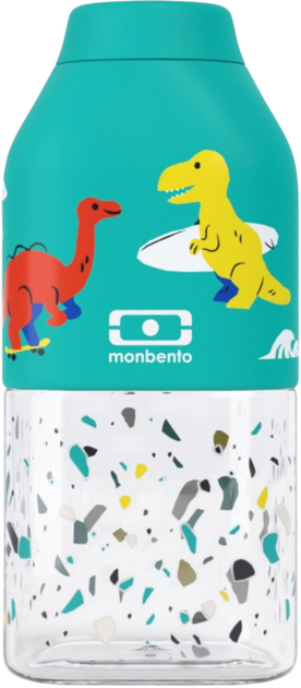 Butelka na wodę Monbento Positive S Graphic Blue Dino 330 ml (3760367953650) - obraz 1