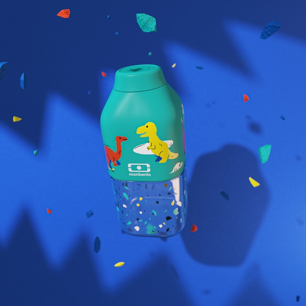 Butelka na wodę Monbento Positive S Graphic Blue Dino 330 ml (3760367953650) - obraz 3